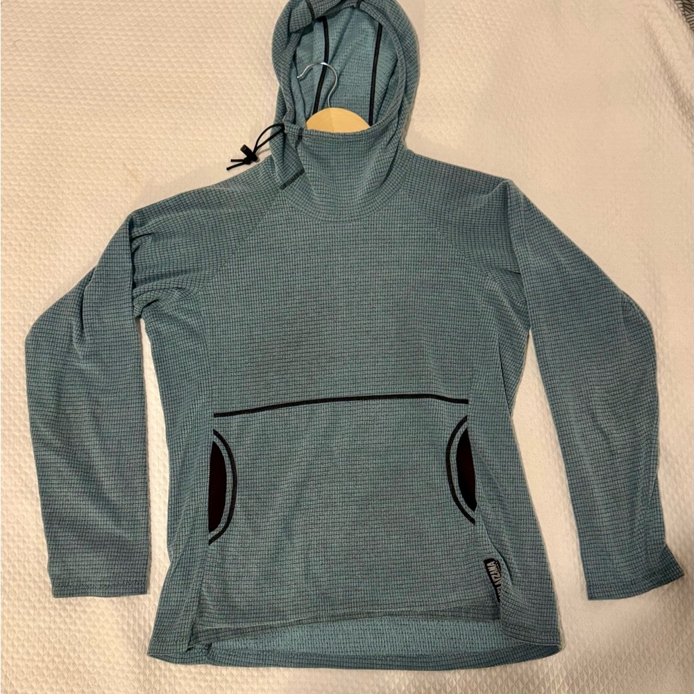 Melanzana Microgrid Light Blue Pullover